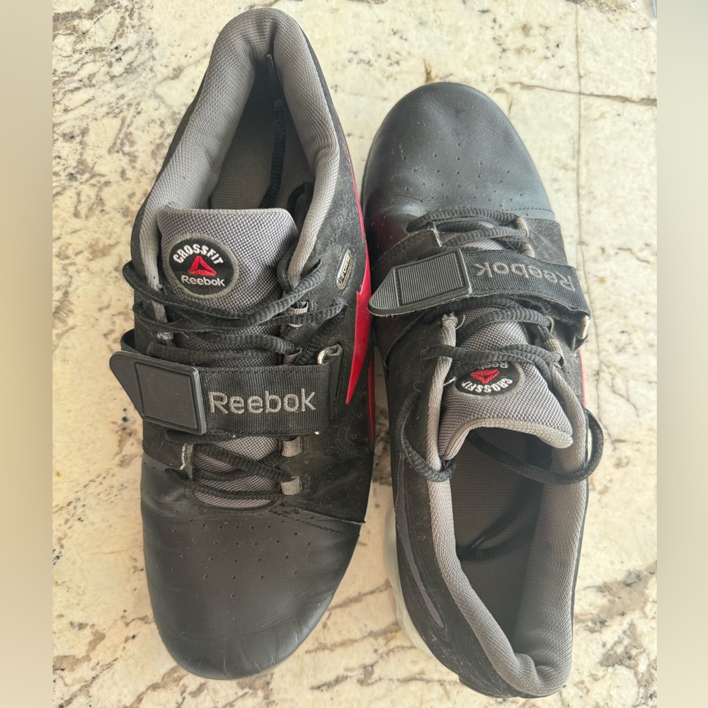 Reebok Crossfit Lifter U-Form Black Red Weightlifting Shoes J88180 Mens 10.5